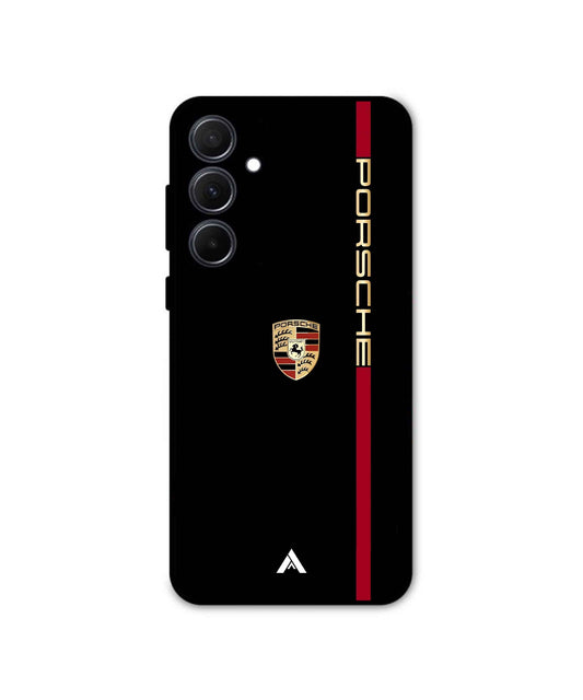 Porsche Premium Shockproof Metal Back Cover Case for Samsung A35