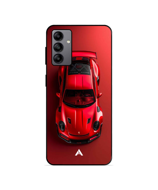 Red Porsche 911 Metal Back Cover & Phone Case