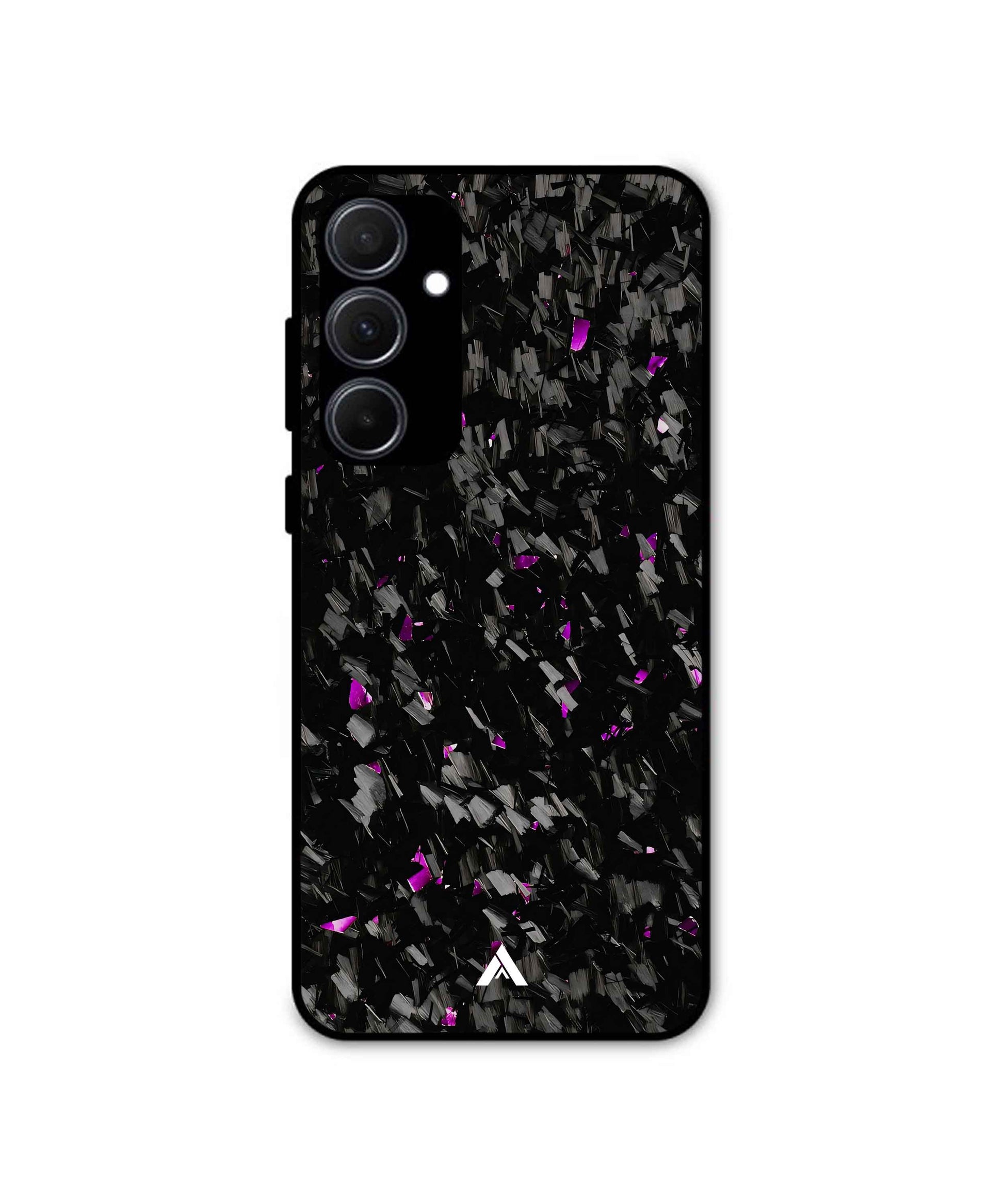 Carbon Fiber Flake Magenta Premium Shockproof Metal Back Cover Case - Ascension Store