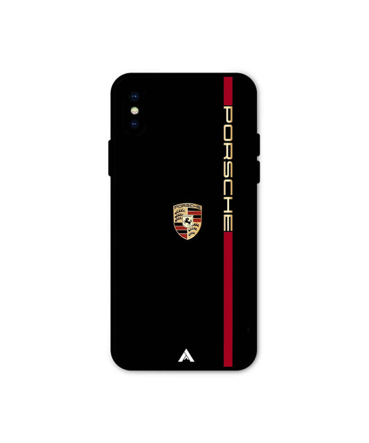 Porsche Premium Shockproof Metal Back Cover Case for iPhone X